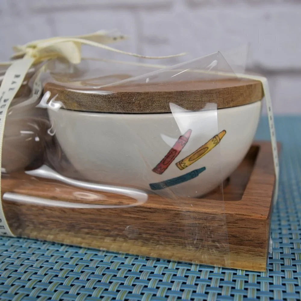New Rae Dunn 3-PC Bowls & Tray Set Create Inspire